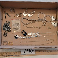 Cross Necklace and Other Box Lot