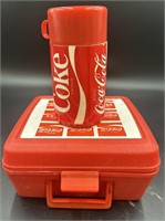 Vtg Coke Lunch Pale W Thermos