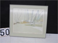 Framed Landscape Signed Watercolor