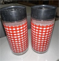 RED AND WHITE SHAKERS vintage