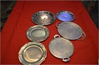 Lot of Alum and Silverplate trays