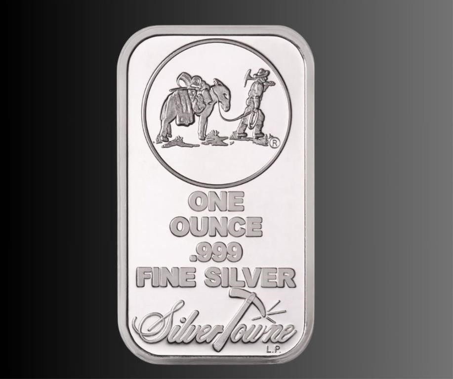 1oz - Silvertowne Prospector Silver Bar