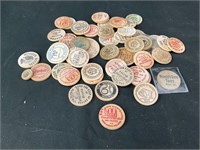 Lot of Vintage Wooden Nickels