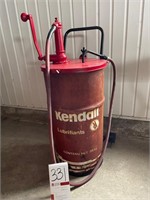 Kendall Bulk Oil Drum w/ Dispenser & Cart