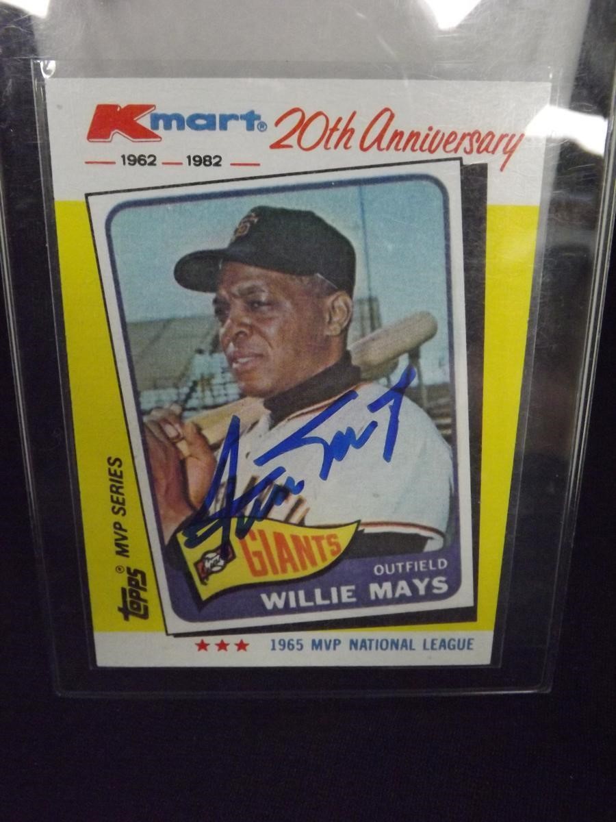1982 TOPPS WILLIE MAYS AUTOGRAPH COA