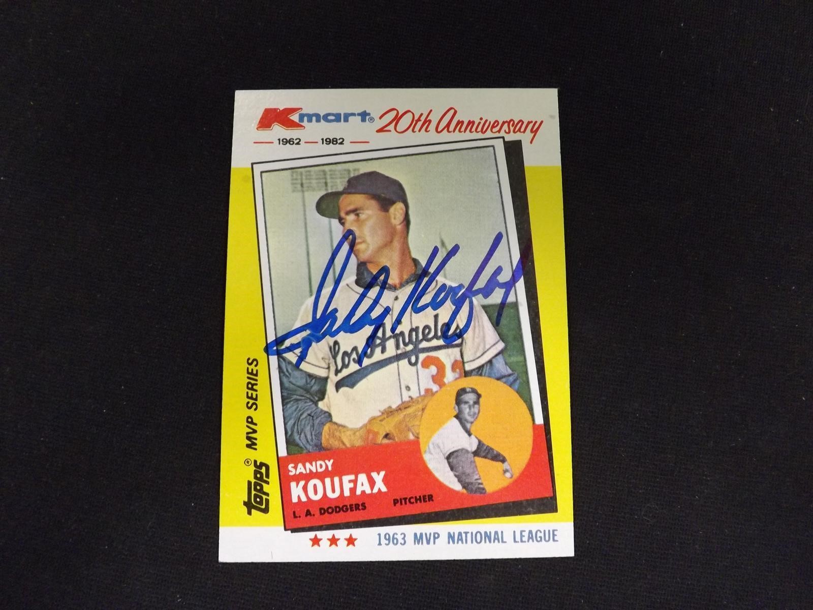 1982 TOPPS KMART SANDY KOUFAX AUTOGRAPH