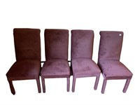 WINE COLOR PARSON CHAIRS 40" H X 19" W VERY GOOD