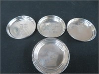 4 STERLING SILVER COASTERS
