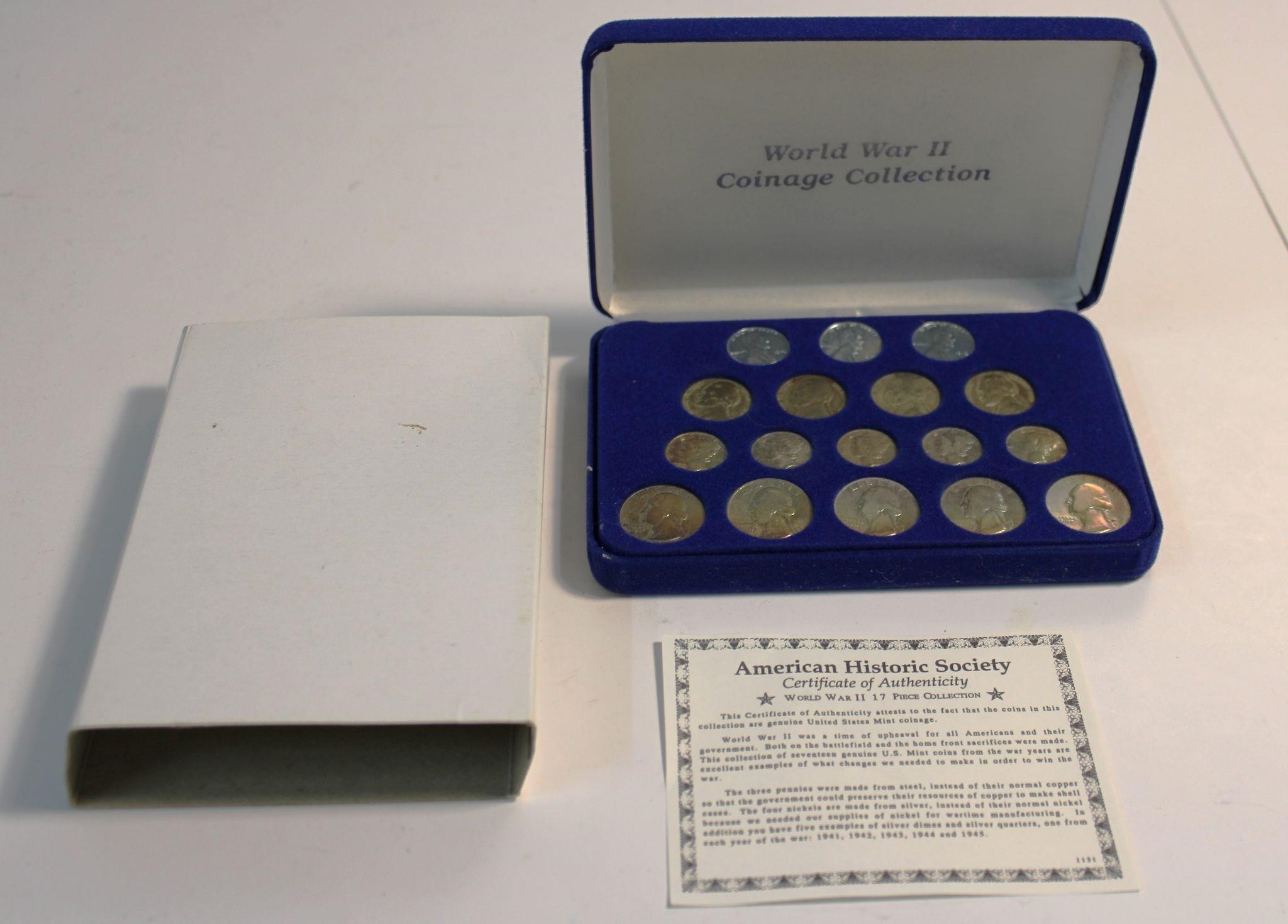 WWII Silver Coinage Collection Set