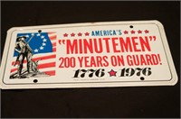 1976 Bicentennial Vanity License Plate