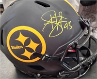 Signed Troy Polamalu Steelers Helmet COA BGS
