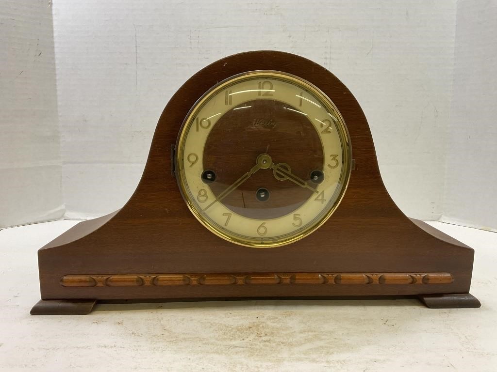 Welby German 2 jewel wind up mantle clock