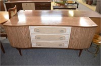 MID CENTURY LAMINATE SIDEBOARD; 57.25"