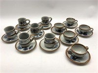 El Palomar Mexican Pottery Espresso Cups & Saucers