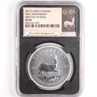 2017 Silver 1oz Krugerrand NGC SP69 FDOI