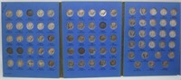 Mercury silver dime booklet, 73 coins