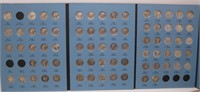 Mercury silver dime booklet, 74 coins