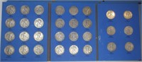30 - Walking Liberty silver halves in booklet