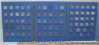 Mercury silver dime booklet, 74 coins
