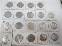 19 - 1946 Walking Liberty silver half dollars