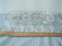Pretty Glass Trays & Glass Napkin Rings