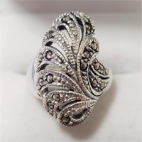 $140 Silver Marcasite Ring