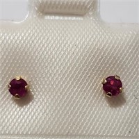 14K  Ruby Earrings