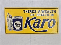 Embossed Karo Advertisement Sign
