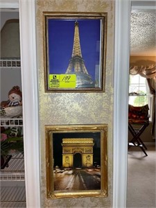 Pair of Paris based photos, one of Eifel Tower and