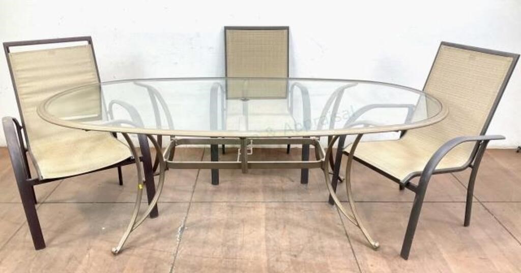 (4pc) Traditional Aluminum Patio Dining Group