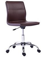 Amazon Basics Armless Desk Chair Brown
