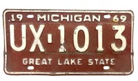 1969 Michigan License Plate