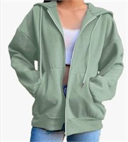 New (Size M) Hoodie Sweatshirt Zip Up Oversized