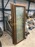 Stained Glass Oak Panel - 28 x 70