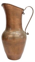 LARGE HAMMERED COPPER PITCHER, 24"H