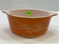 pyrex 472-b orange wheat 750 ml round casserole