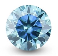 2.0ct Unmounted Ocean Blue Moissanite