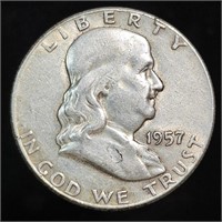 1957 Franklin Half Dollar - Nice Luster