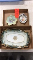 Limoges tray, Lefton dish, etc.