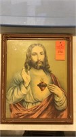 Framed religious print