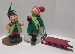 Annalee Christmas Elf Dolls (11" - 13" Tall)