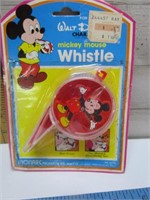 VINTAGE MICKEY MOUSE WHISTLE - NIB