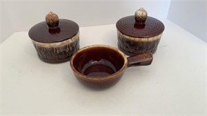 Vintage McCoy Pine Bowls w/ Soup Bowl