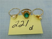 10kt, 5.2gr Assorted Rings, 1 As Is