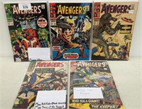 5 Vintage Marvel Avengers Comics