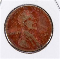Coin  1924-D Lincoln Cent Extra Fine Key in Series