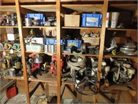 shelf unit of sm engines and parts,