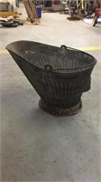 Large metal ash can bucket