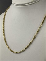 14KYG 28'' Rope Necklace