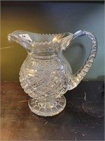8" CRYSTAL PITCHER-MARKED: 1996 WS